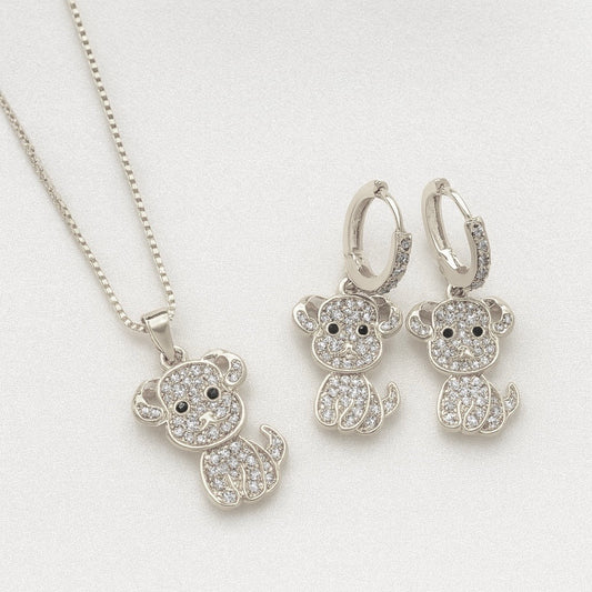 SET PERRITOS PLATEADOS