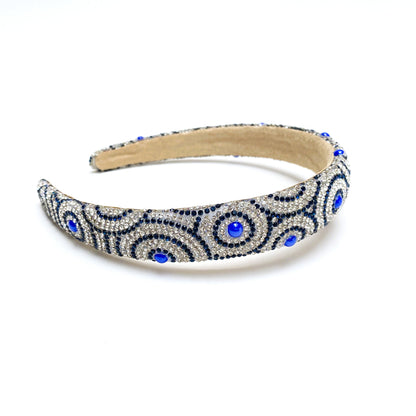 BALACA ESPIRAL DELGADA PERLA AZUL