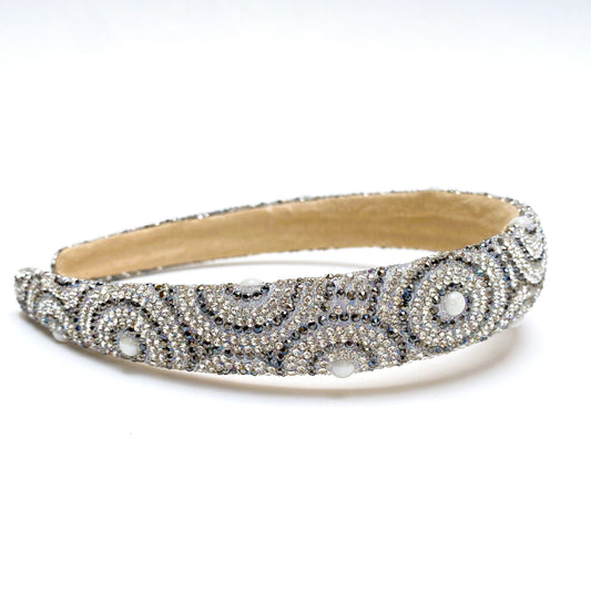 BALACA ESPIRAL DELGADA PERLA BLANCA