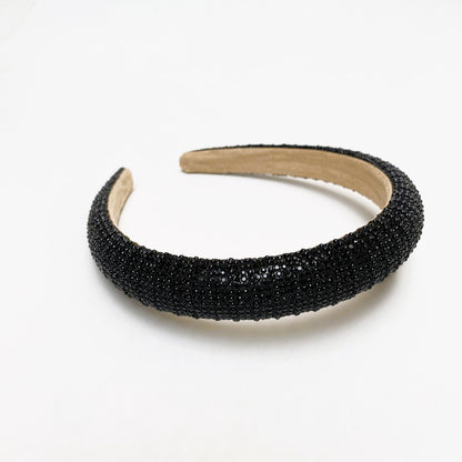 BALACA TEJIDO PERLADO DELGADA NEGRA