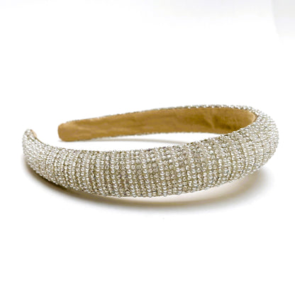 BALACA TEJIDO PERLADO DELGADA PLATEADO