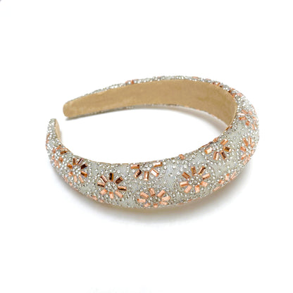 BALACA FLORES GRUESA ORO ROSA