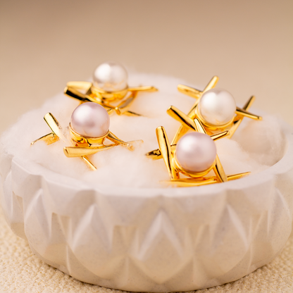 ARETES PERLA ESTRELLA