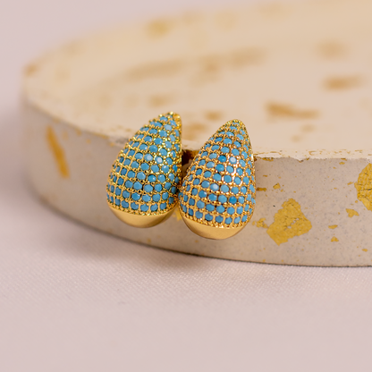 ARETES GOTA BRILLOS COLORES