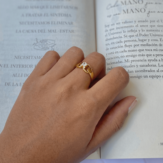 ANILLO DESTELLO DORADO
