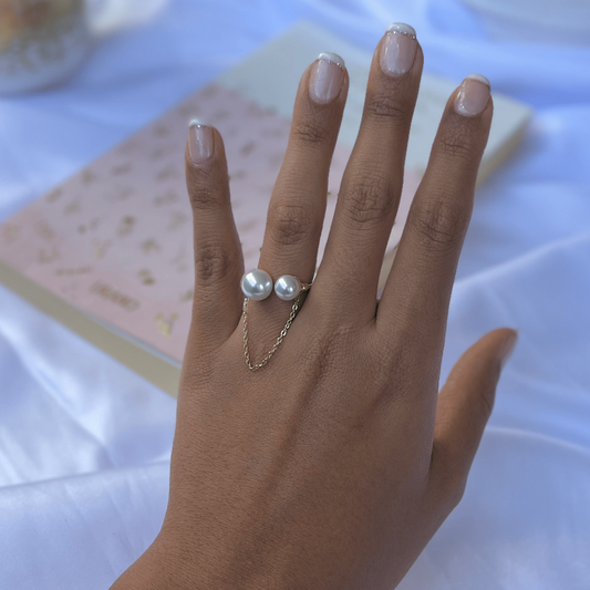 ANILLO PERLA LAZO DE AMOR