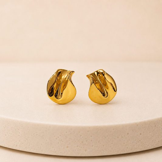 ARETES AMAPOLA DORADO