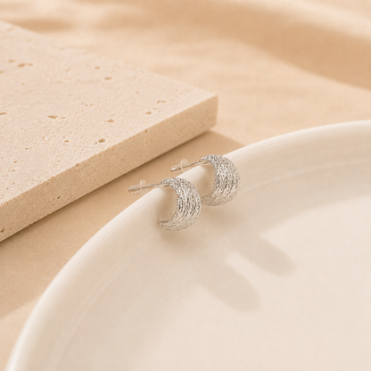 ARETES CARACOL PLATEADO
