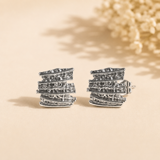 ARETES SIENA PLATEADO
