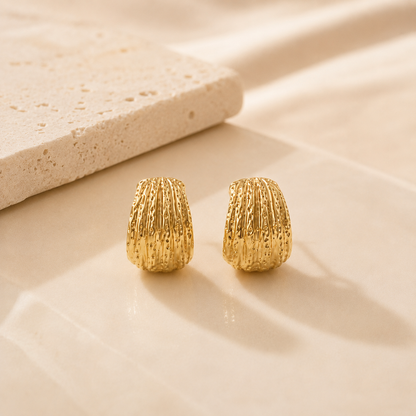 ARETES CARACOL DORADO