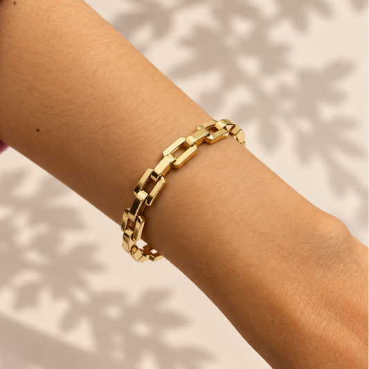 BRAZALETE ESLABON DORADO