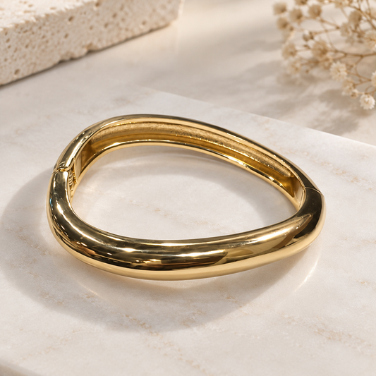 BRAZALETE ONDA DORADO