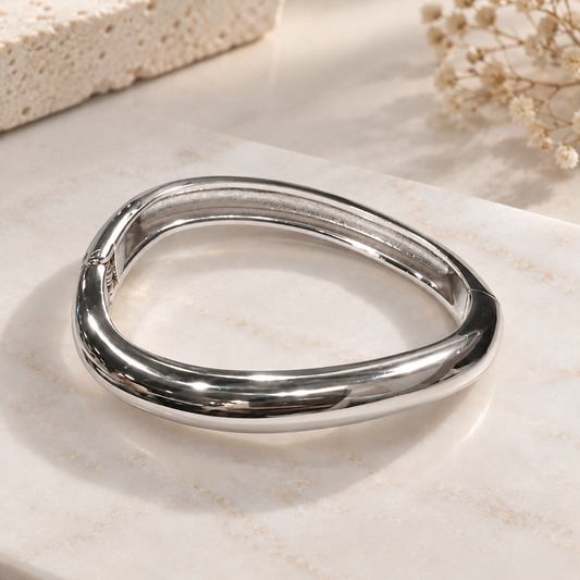 BRAZALETE ONDA PLATEADO