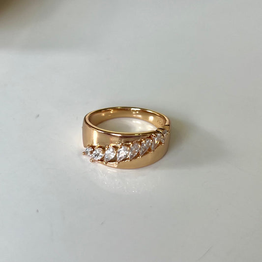 ANILLO HOJAS DE CRISTAL