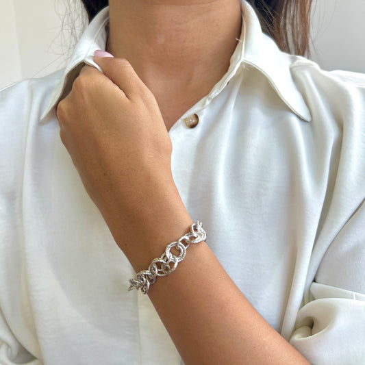 PULSERA PRECIOSA PLATEADA