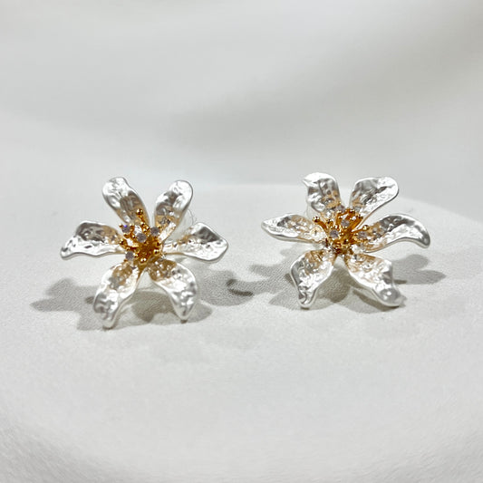 ARETES MARGARITA PLATEADOS