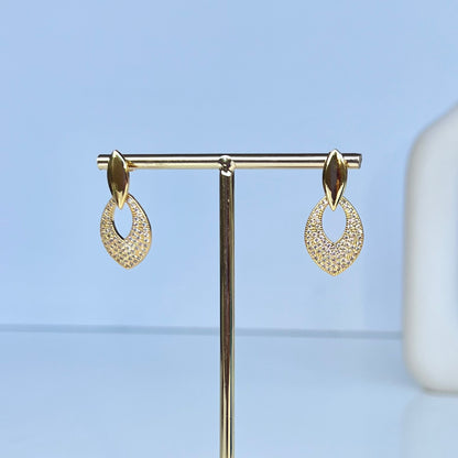ARETES LÁGRIMA DORADA