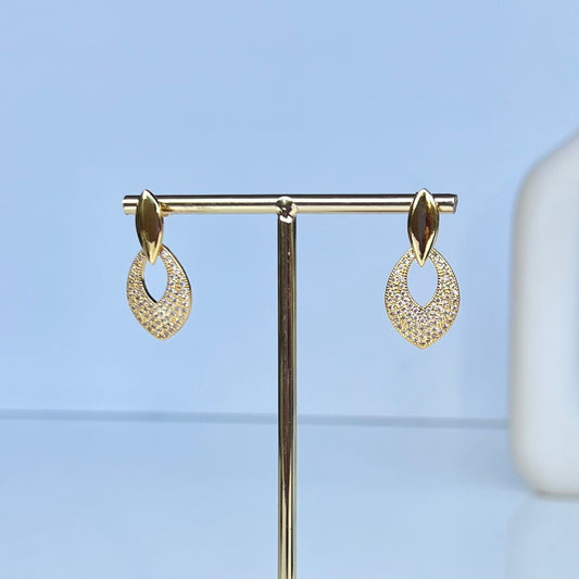 ARETES LÁGRIMA DORADA