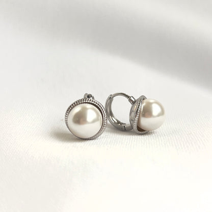 ARETES PERLA SOFIA PLATEADOS