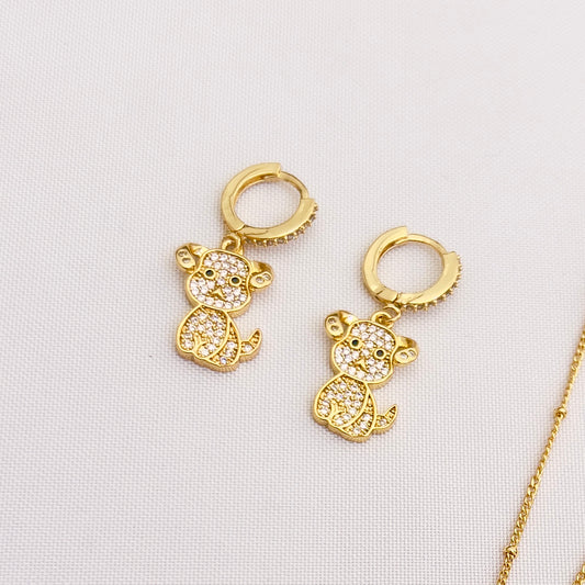 ARETES PERRITOS DORADOS