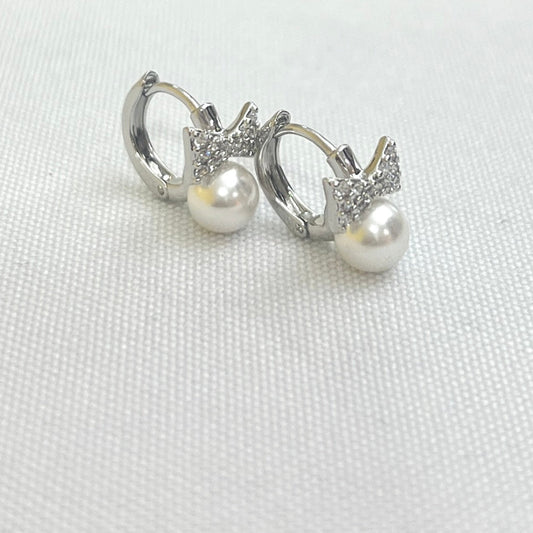 ARETES MOÑO PERLA