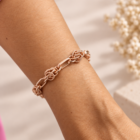 PULSERA NUDO ROSA
