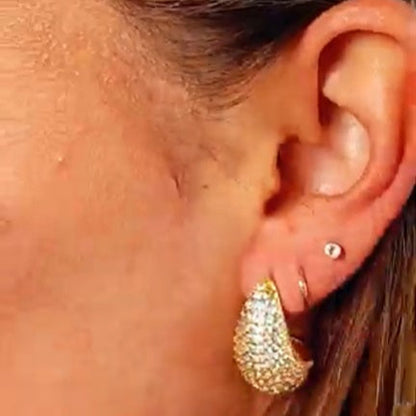 ARETES GOTA GRANDE BRILLOS